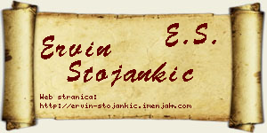 Ervin Stojankić vizit kartica